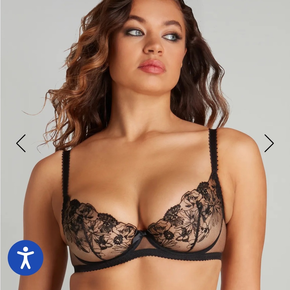 NWT Agent Provocateur Jayce Lace Bra 36D black